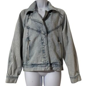 BLANK NYC Wondering Why Denim Jacket Sz M Retro Blue Jean Jacket Vintage Style